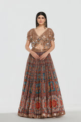 Mirror , zari , Sequins , Dori thread