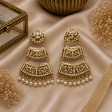 Jadau Pearl Tiered Statement Earrings