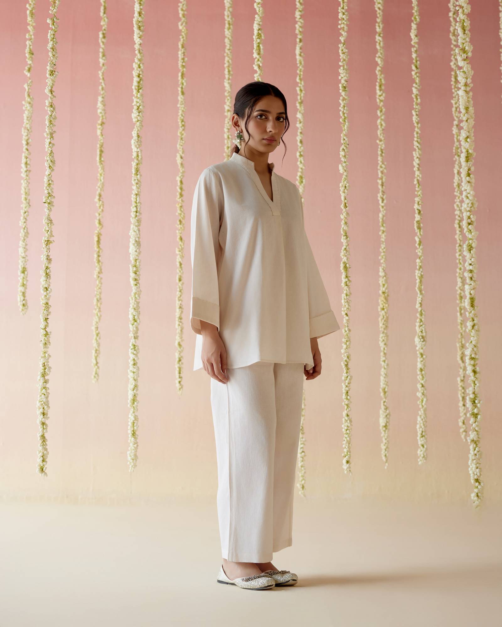 Ivory Bloom Embroidered Co-ord Set