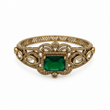 Emerald Stone Gold-Tone Statement Kada 40