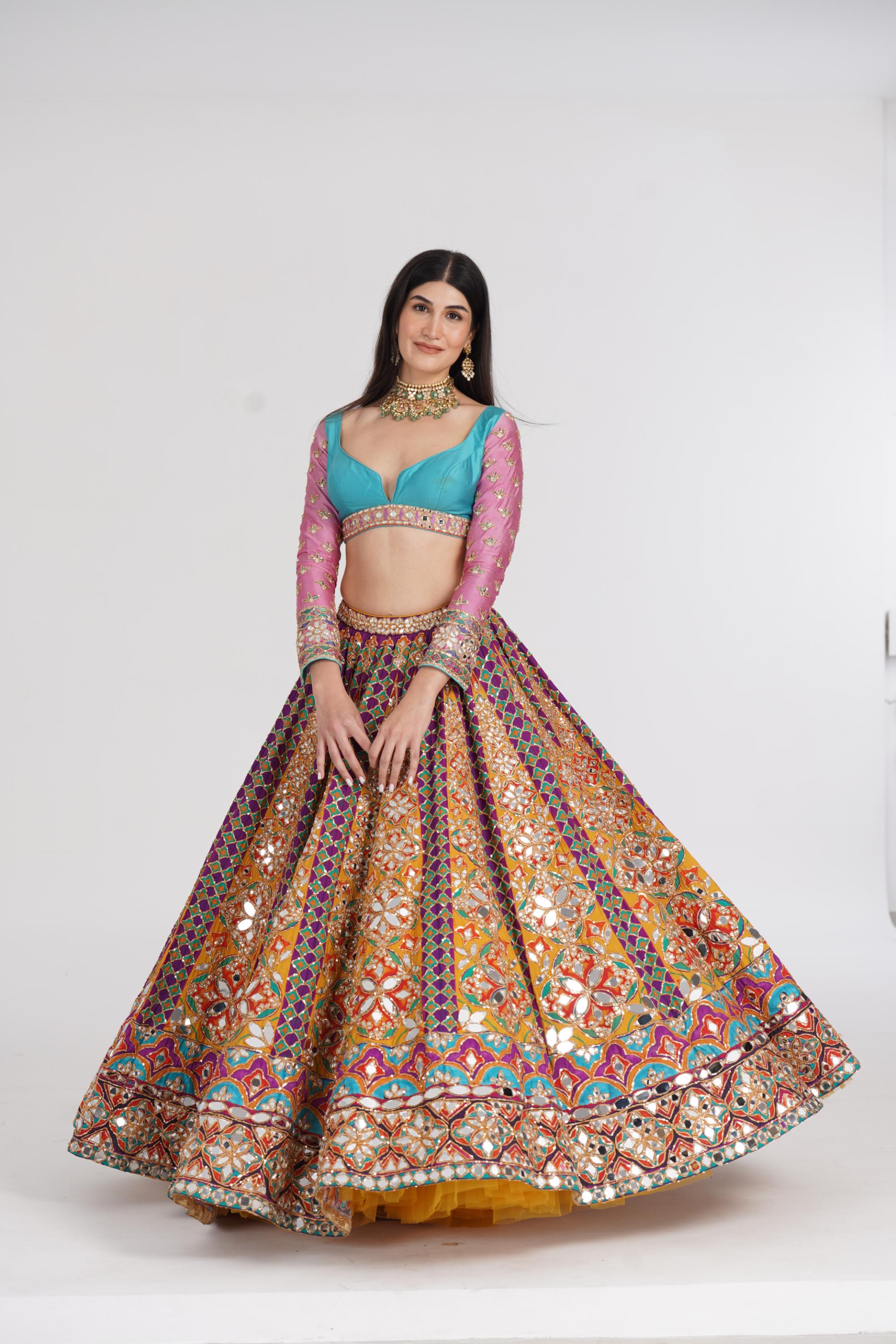 TANGERINE HUES LEHENGA SET