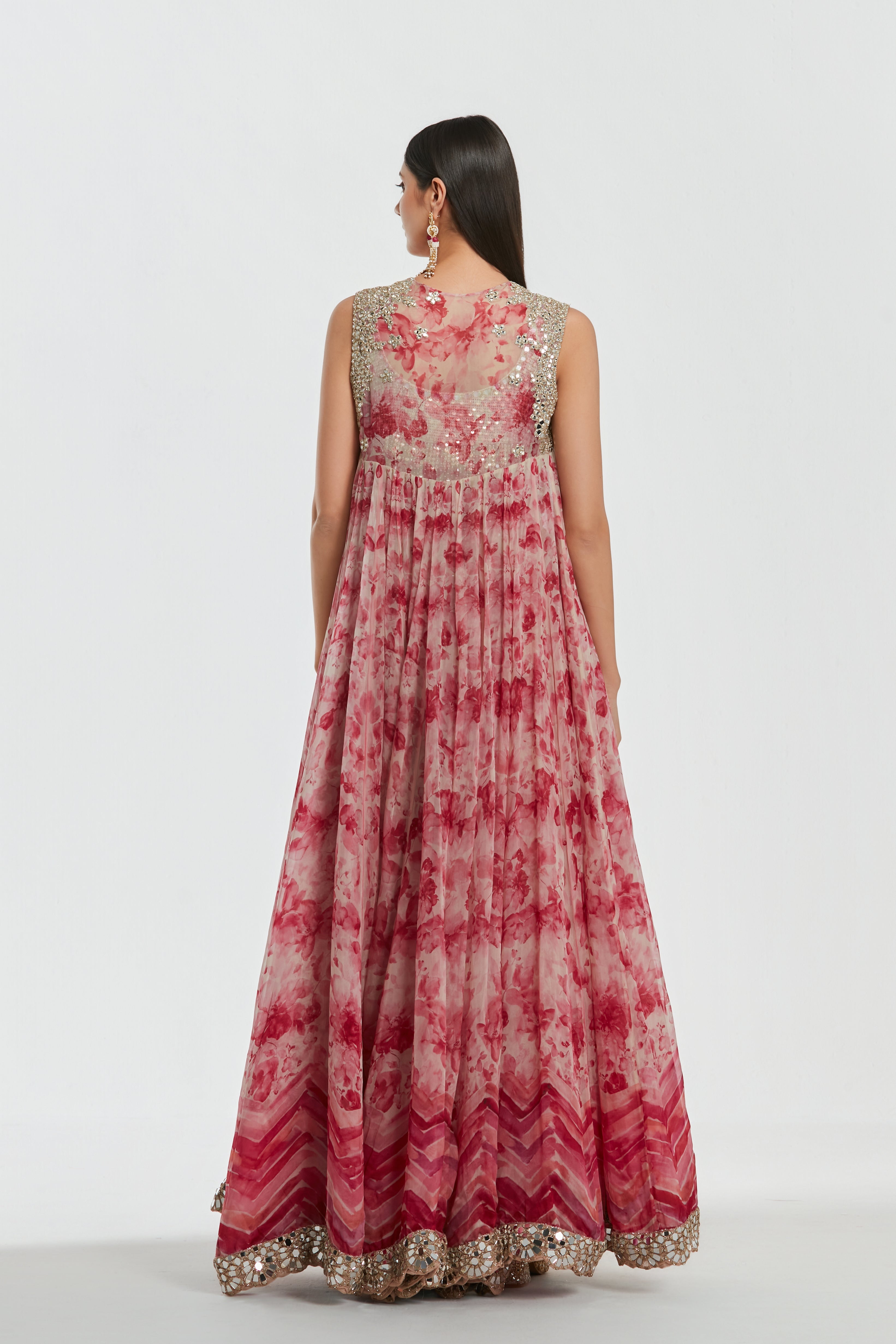 Mirror work , zari , sequins