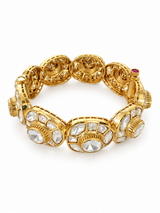 Moissanite Polki Statement Bracelet