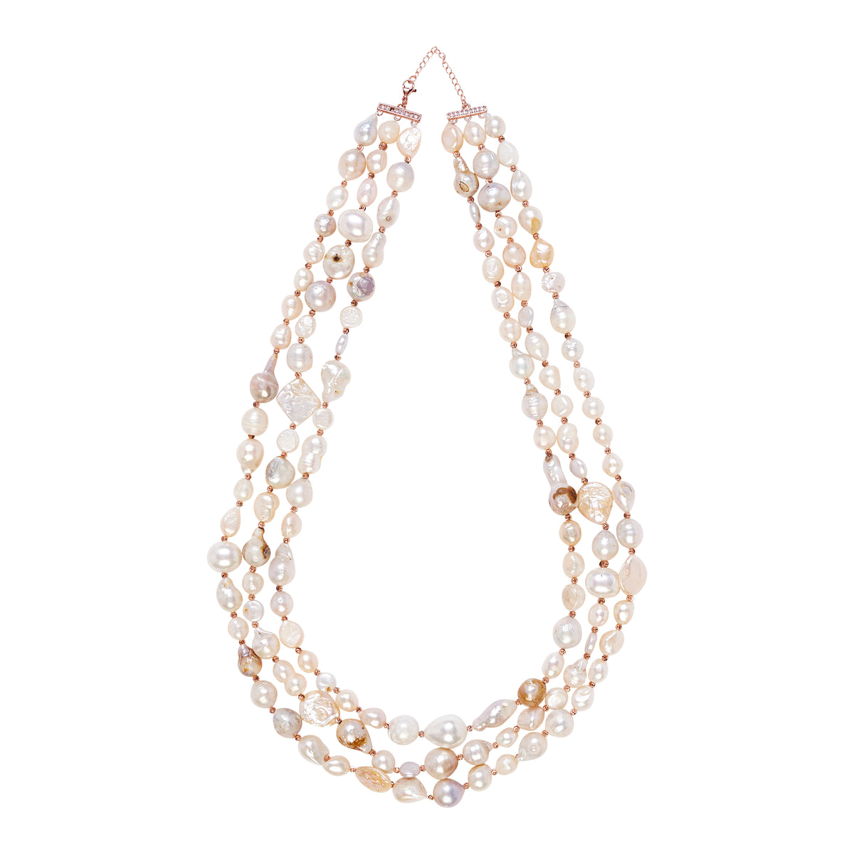 Three-Layered Pearl Kundan Groom Mala