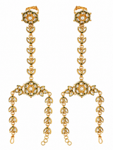 Kundan Pearl Leaf Haath Phool Pair