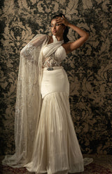Ivory Halter Skirt Set