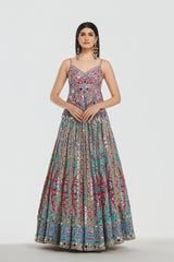 Mirror work , zari , lurex thread