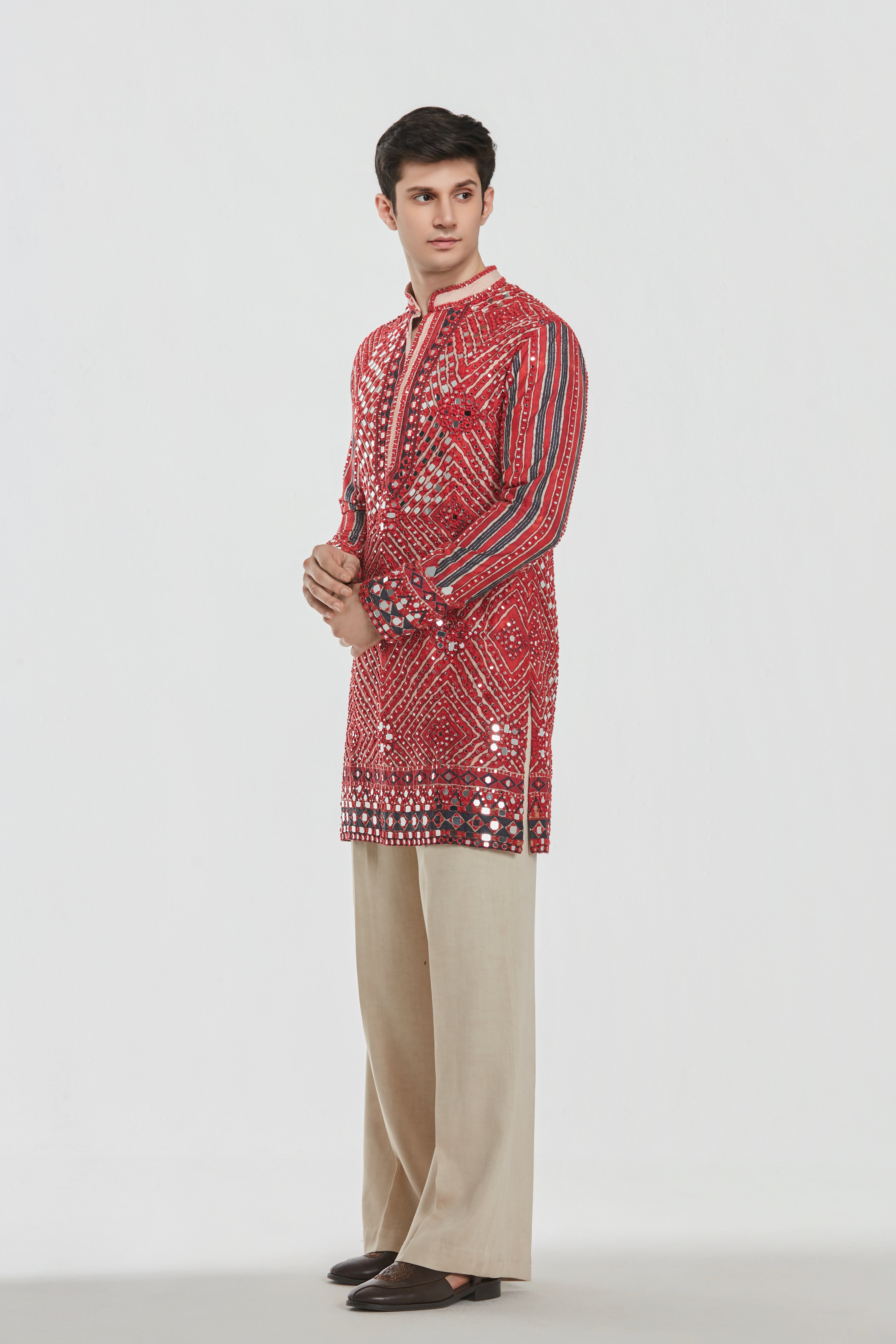 Kurta - heavy chanderi , pant -Cotton twill