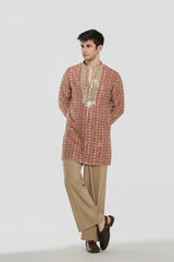 Kurta - heavy chanderi , pant -Cotton twill