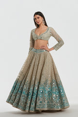 Mirror work , dori , lurex thread , zari