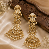 Jadau Pearl Geometric Statement Earrings