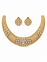 Moissanite Polki Choker Necklace Set