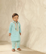 Blue Faux Mukaish Kurta with Pant