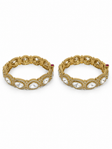 Moissanite Polki Stone Bangle