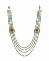 Layered Sage Green Beaded Groom Mala