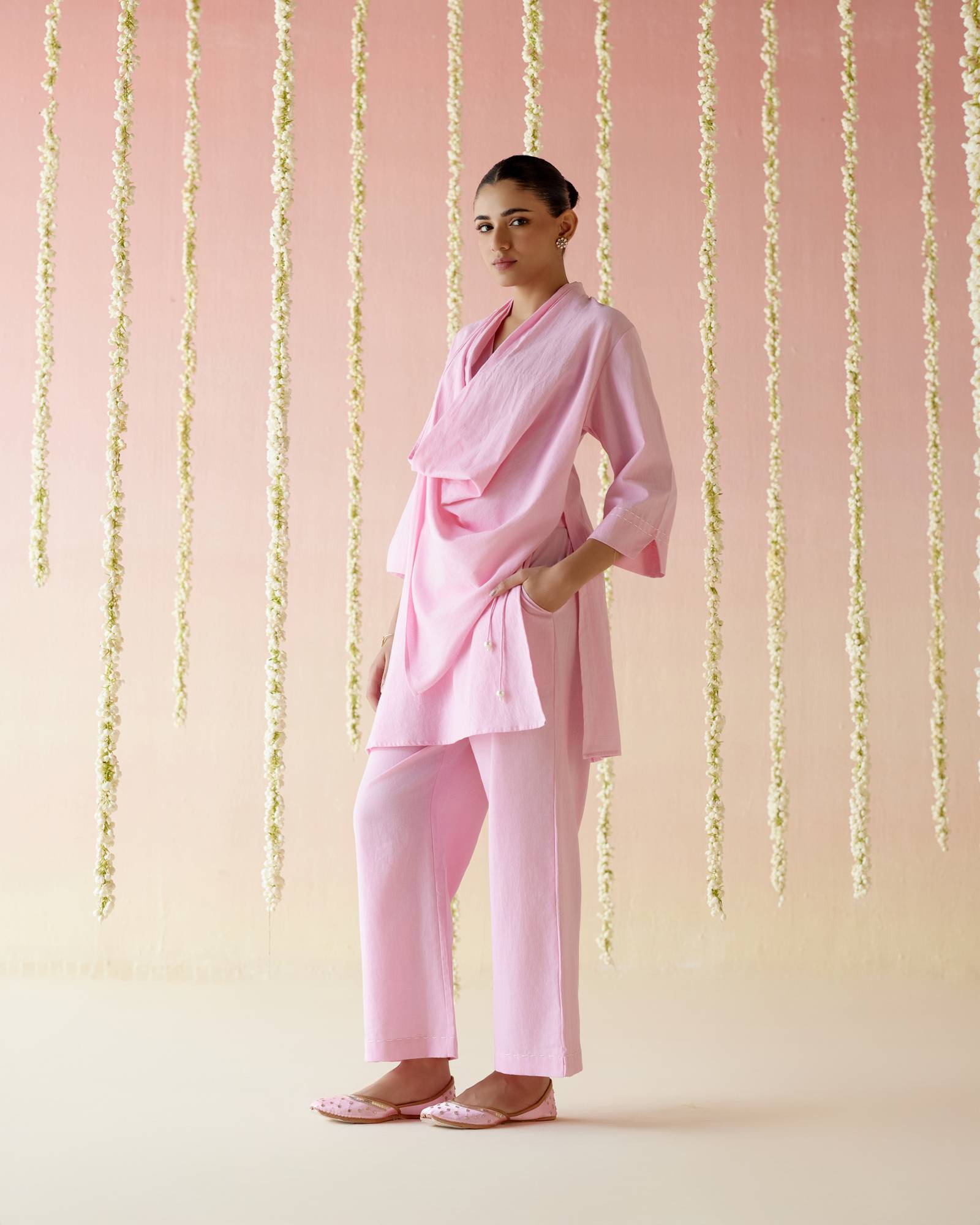 Begonia Pink Solid Co-ord Set