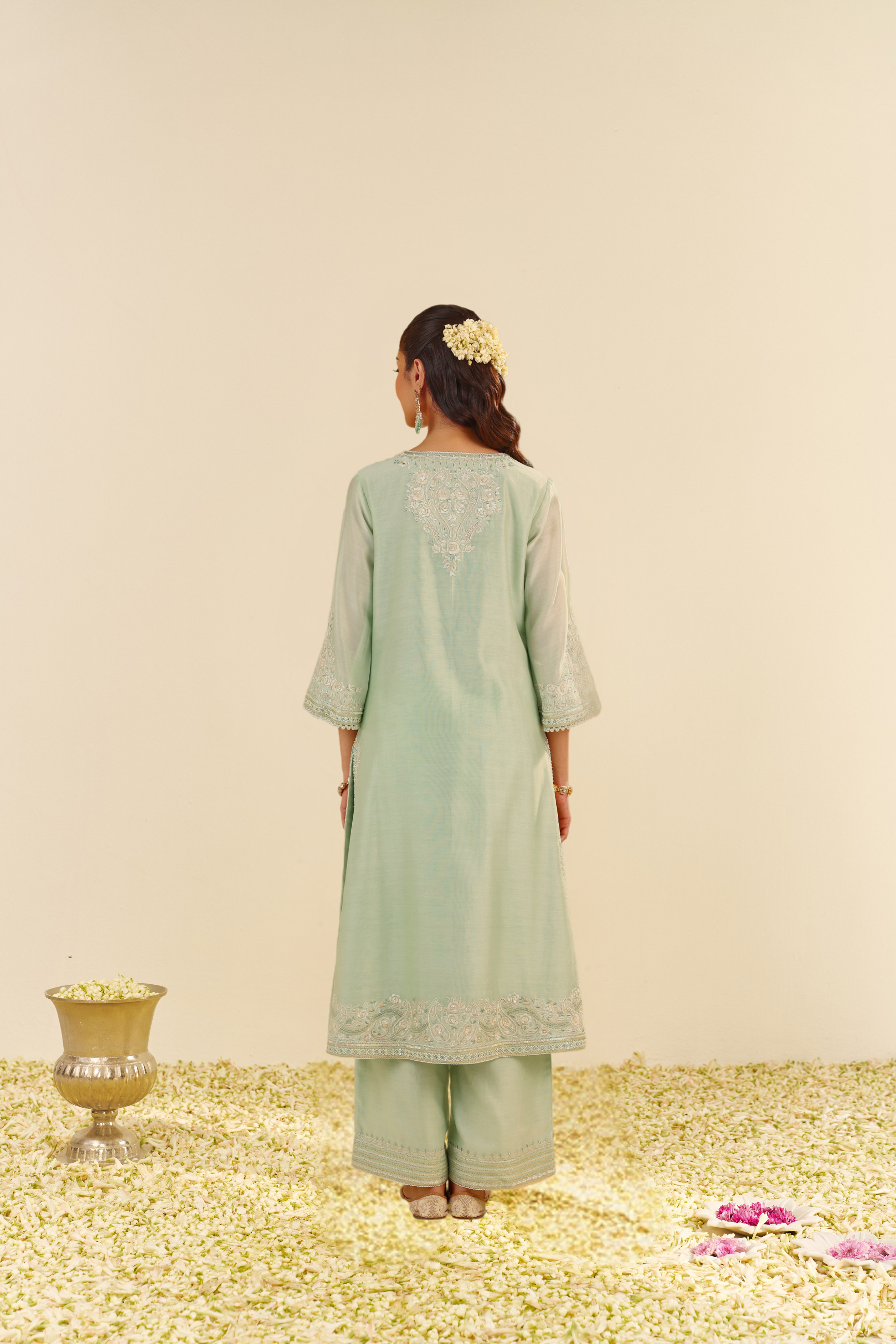 SEREEN - A-LINE KURTA WITH PALAZZO AND DUPATTA