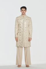 Sherwani and pant -Neo tech and Kurta and stole -Heavy chanderi