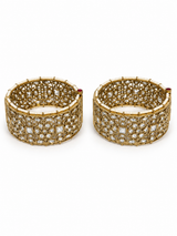 Heritage Moissanite Polki Statement Bangles