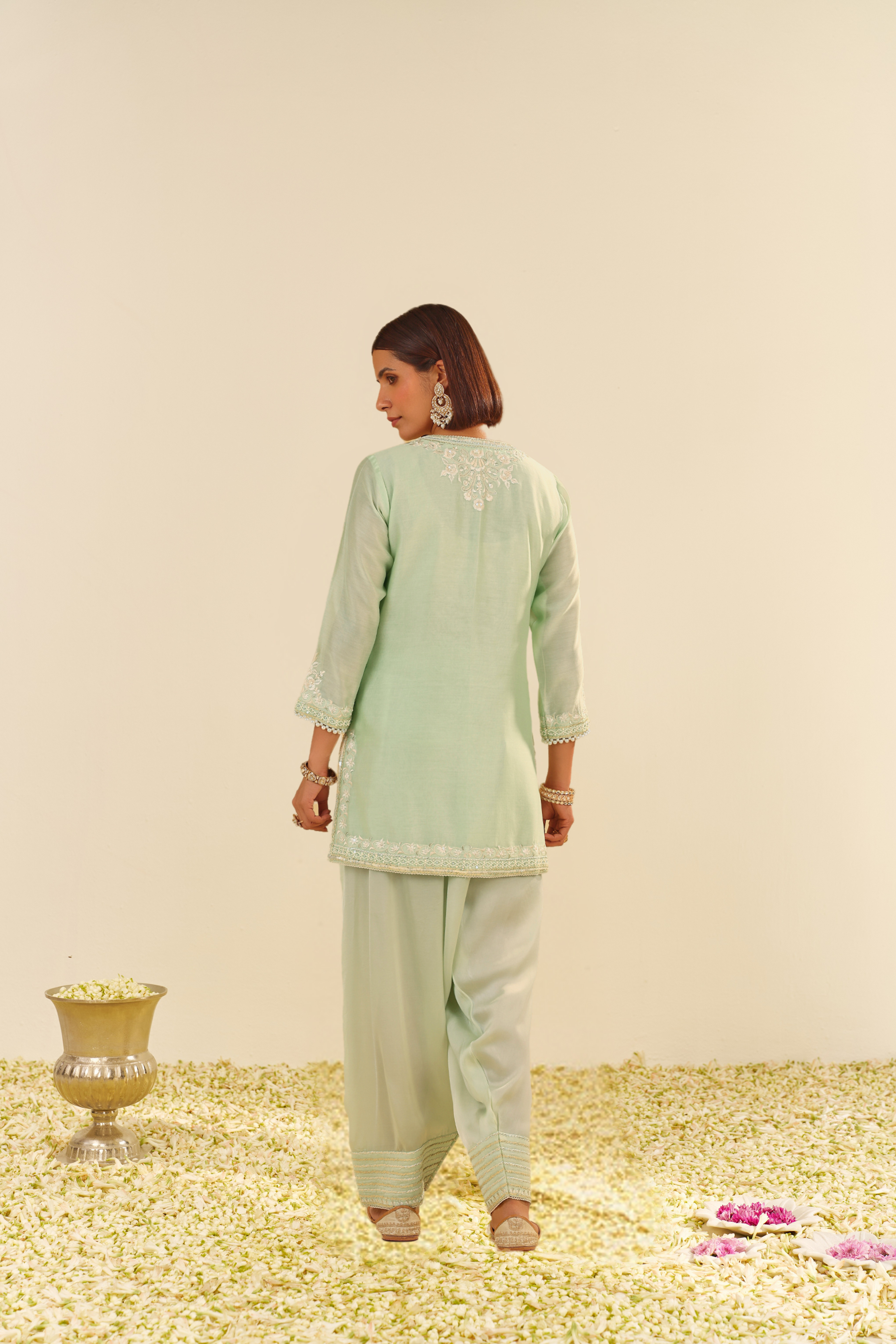 HANIYA - SHORT KURTA WITH SALWAR AND DUPATTA