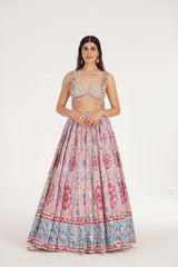 UCLA PEACH HUES LEHENGA SET