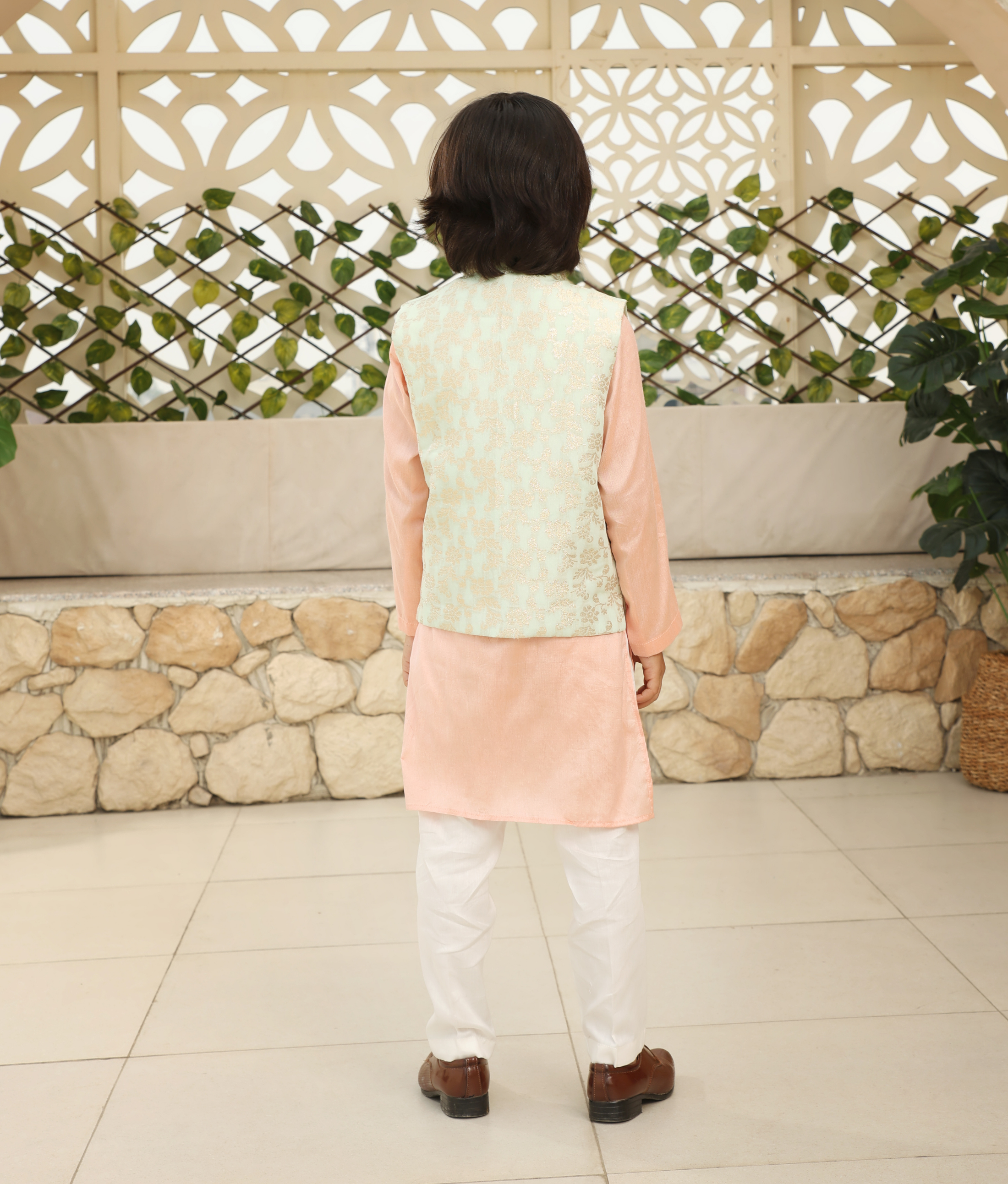 Chanderi Brocade Jacket with Kurta and Pant