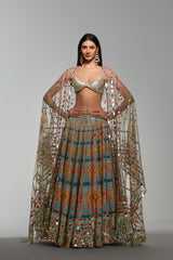 Mirror work , zari , lurex thread