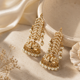 Jadau Pearl Jhumka Statement Earrings
