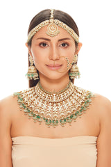 Flower & Chand Necklace Set