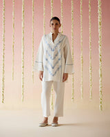 Irish Blue Embroidered Khaadi Co-ord Set