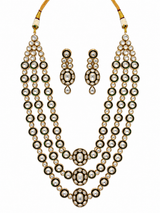 Moissanite Polki Layered Necklace Set
