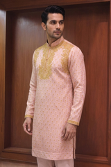 Soft Pink & Ivory Kurta