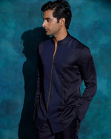 MIDNIGHT BLUE ZIPPER
 SHIRT SET