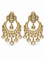 Moissanite Polki Statement Earrings