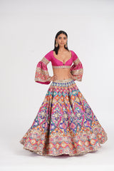 PSYCHEDELIC HUES LEHENGA SET