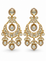 Moissanite Polki Statement Earrings