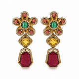 Multicolor Semi-Precious Stone Drop Earrings 42