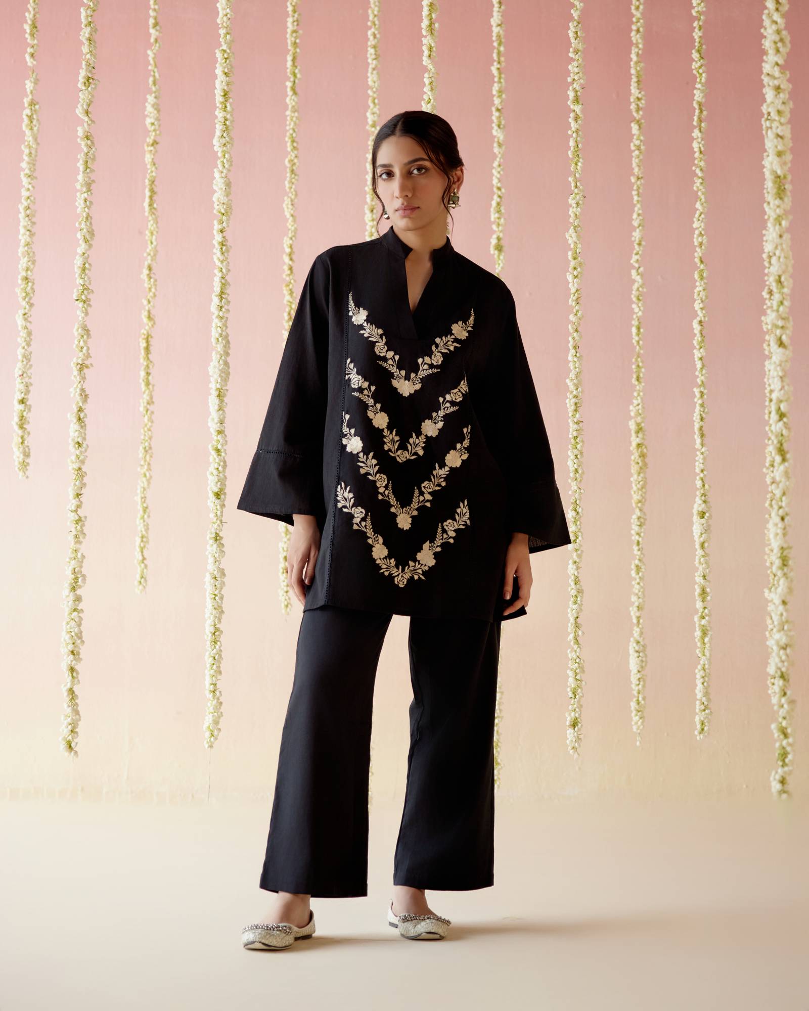 Black Orchid Embroidered Khaadi Co-ord Set