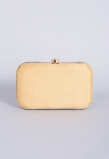 Gold zigzag sequins Handembroidered Clutch