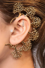 LE MUKUTA GOLD PLATED CUFF EARRINGS