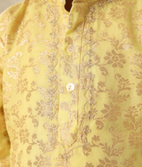 Yellow Chanderi Kurta with Pant