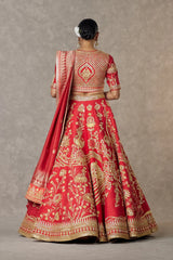 Red Bagh-E-Bahar Neelkamal Lehenga 3