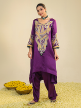 Purple Paisley Asar Kurta Set