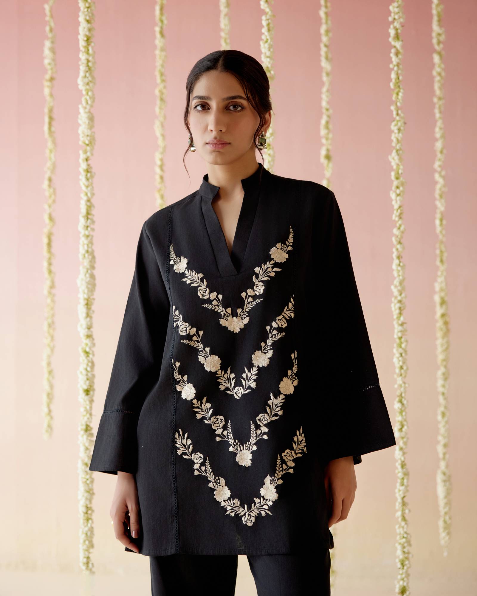 Black Orchid Embroidered Khaadi Co-ord Set