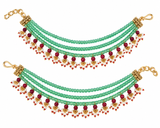 Sage Green Pearl Layered Earchain 62