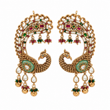 Multicolour Peacock Statement Earrings