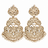 Jadau Pearl Embellished Statement Earrings