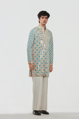Kurta and Stole - Heavy chanderi , Pant-Cotton twill