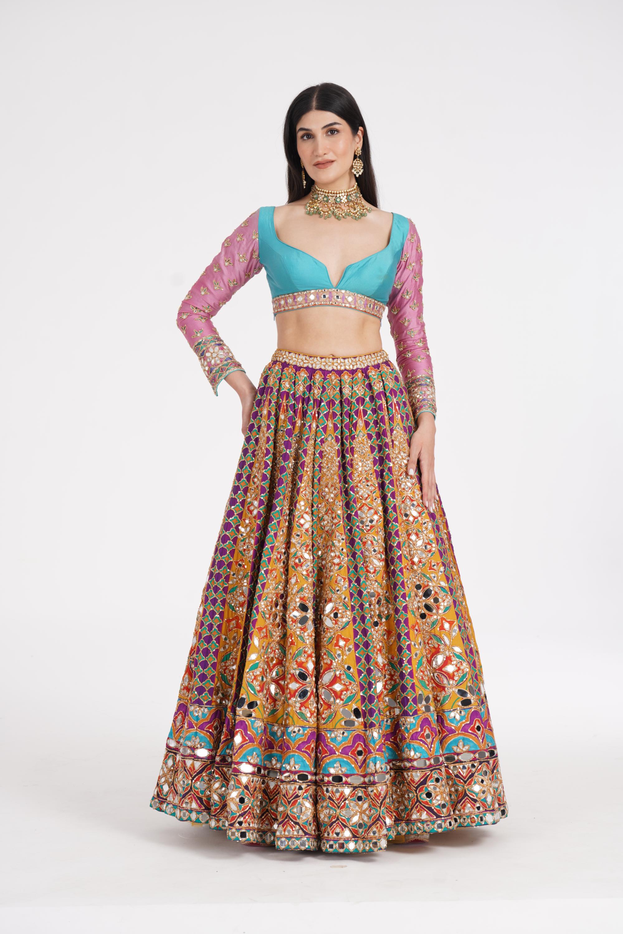 TANGERINE HUES LEHENGA SET