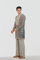 Kurta and Stole- Heavy chanderi , Pant-Cotton twill
